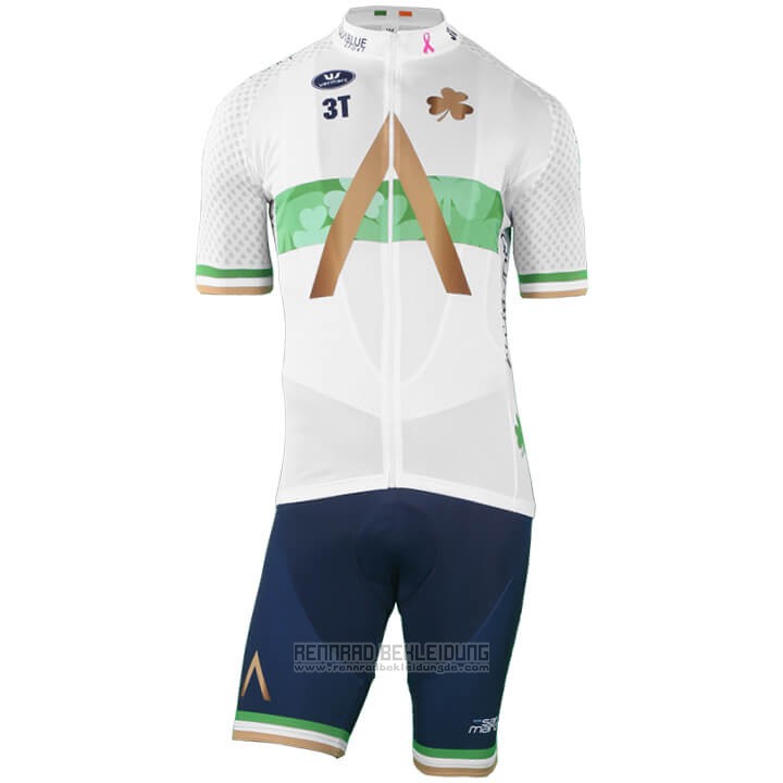 2018 2019 Fahrradbekleidung Aqua Blue Sport Champion Irland Trikot Kurzarm und Tragerhose - zum Schließen ins Bild klicken